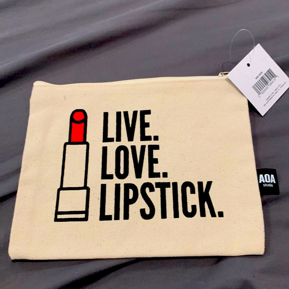 Live. Love. Lipstick. Red and black bag❣️